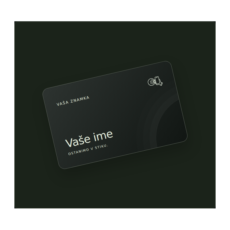 NFC-vizitka — oblikovni predlog